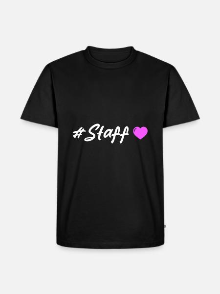 Staff Heart - Men's Premium Organic T-Shirt - black