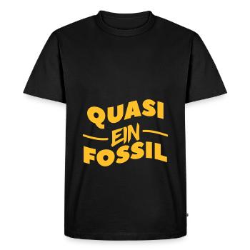 a fossil - Men's Premium Organic T-Shirt - black - Front - Nico (187cm)