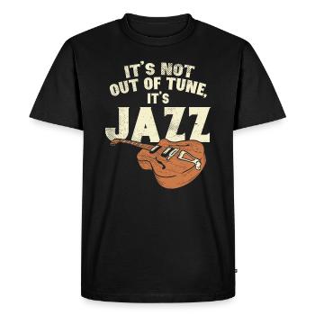 C’est du jazz - T-shirt Premium bio Homme - noir - Devant - Nico (187cm)