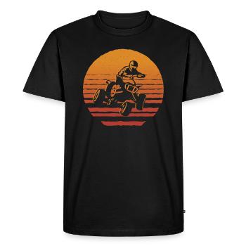 Quad Rider Vintage Design Quad Rider ATV - Men's Premium Organic T-Shirt - black - Front - Nico (187cm)