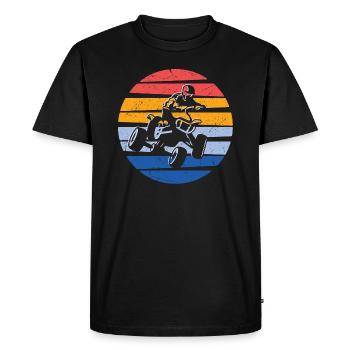 Conducteur de VTT Quad Quad - T-shirt Premium bio Homme - noir - Devant - Nico (187cm)
