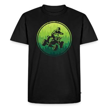 Pilote VTT Motocross Quad Tout-terrain Quad Quad - T-shirt Premium bio Homme - noir - Devant - Nico (187cm)