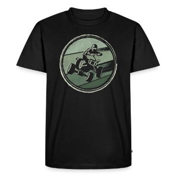Pilote VTT Motorsport Quad Tout-terrain Rider Quad - T-shirt Premium bio Homme - noir - Devant - Nico (187cm)