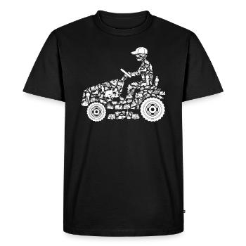 Jardinier Jardinage Jardinage Tondeuse à gazon pour homme - T-shirt Premium bio Homme - noir - Devant - Nico (187cm)