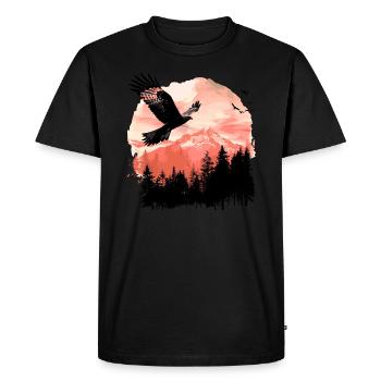 Milan royal oiseau oiseau de proie - T-shirt Premium bio Homme - noir - Devant - Nico (187cm)