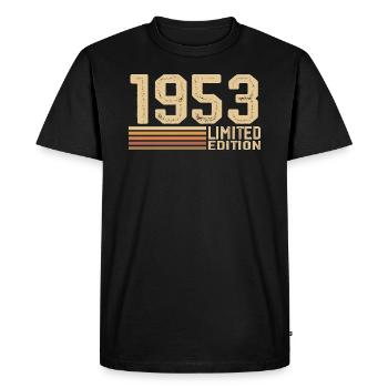 Né en 1953 anniversaire - Cadeau 1953 Vintage 1953 - T-shirt Premium bio Homme - noir - Devant - Nico (187cm)