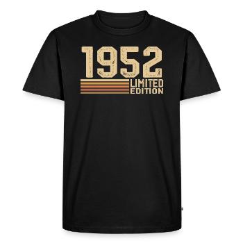 Né en 1952 anniversaire - Cadeau 1952 Vintage 1952 - T-shirt Premium bio Homme - noir - Devant - Nico (187cm)