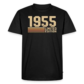 Born in 1955 Birthday - 1955 Gift Vintage 1955 - Men's Premium Organic T-Shirt - black - Front - Nico (187cm)