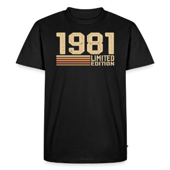 Born in 1981 Birthday - Gift 1981 Vintage 1981 - Men's Premium Organic T-Shirt - black - Front - Nico (187cm)