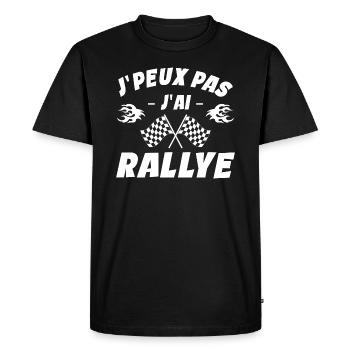Je Peux Pas J'ai Rallye - T-shirt Premium bio Homme - noir - Devant - Nico (187cm)