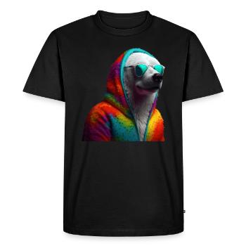 Ours polaire avec lunettes de soleil Ours polaire coloré Cool - T-shirt Premium bio Homme - noir - Devant - Nico (187cm)