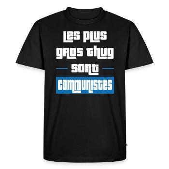 cadeau drôle gros thug communiste - T-shirt Premium bio Homme - noir - Devant - Nico (187cm)