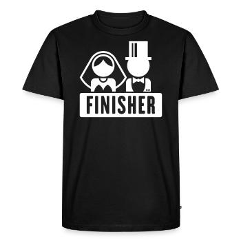 Finisher (Groom / Bride / Stag Party / Hen Night) - Men's Premium Organic T-Shirt - black - Front - Nico (187cm)