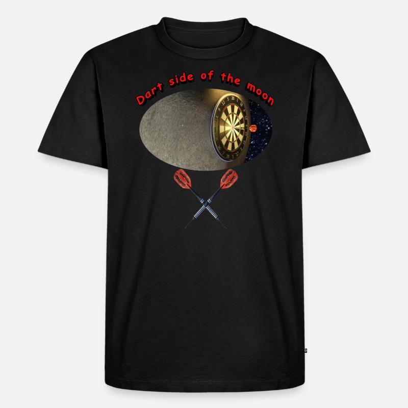 Monde Text Darts heller - Männer Premium Bio T-Shirt - Schwarz