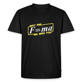May the force be with you - science shirt - Men's Premium Organic T-Shirt - black - Front - Nico (187cm)