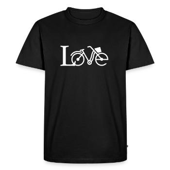 L'amour - conception de vélo créatif - cadeau - T-shirt Premium bio Homme - noir - Devant - Nico (187cm)