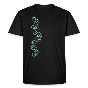 Fahrrad design - Männer Premium Bio T-Shirt - Schwarz - Vorne - Nico (187cm)