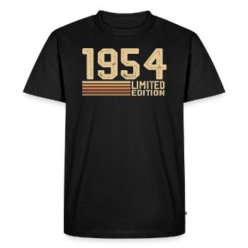 Né en 1954 anniversaire - Cadeau 1954 Vintage 1954 - T-shirt Premium bio Homme - noir - Devant - Nico (187cm)