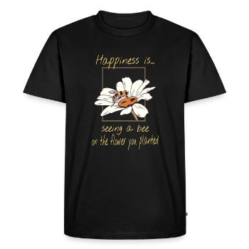 Conservation de la nature Protection de l’environnement Jardinier Jardinier Abeille - T-shirt Premium bio Homme - noir - Devant - Nico (187cm)