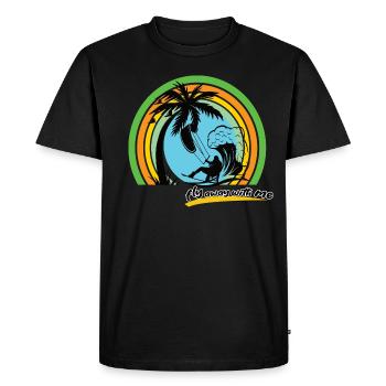 Kitesurfing Kite Kitesurfer Water Sports - Men's Premium Organic T-Shirt - black - Front - Nico (187cm)