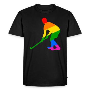 Joueurs de hockey sur gazon LGBTQ - T-shirt Premium bio Homme - noir - Devant - Nico (187cm)