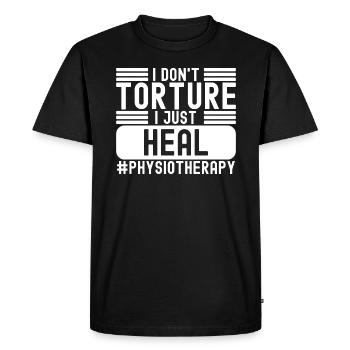 Physiothérapie Physiothérapeute PT Massage Rehab - T-shirt Premium bio Homme - noir - Devant - Nico (187cm)