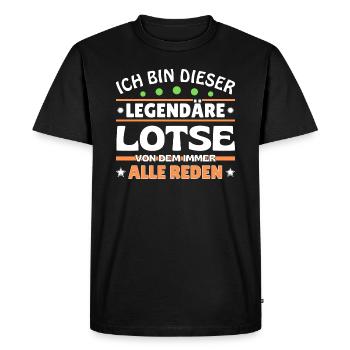 I'm that legendary pilot - Men's Premium Organic T-Shirt - black - Front - Nico (187cm)