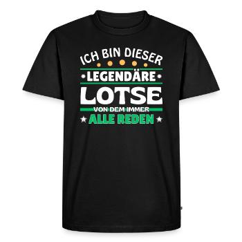 I'm that legendary pilot - Men's Premium Organic T-Shirt - black - Front - Nico (187cm)