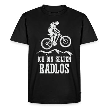 Rarement vélo sans roues vélo de montagne vélo de route vélo - T-shirt Premium bio Homme - noir - Devant - Nico (187cm)