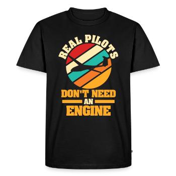 Cadeau de pilote de planeur planeur - T-shirt Premium bio Homme - noir - Devant - Nico (187cm)