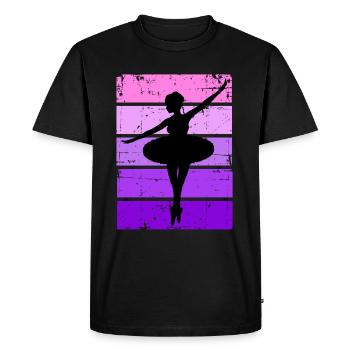 Ballerina Ballet Dancer Pink - Men's Premium Organic T-Shirt - black - Front - Nico (187cm)