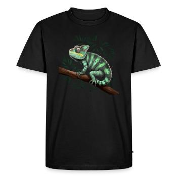 Reptiles de la branche caméléon - T-shirt Premium bio Homme - noir - Devant - Nico (187cm)