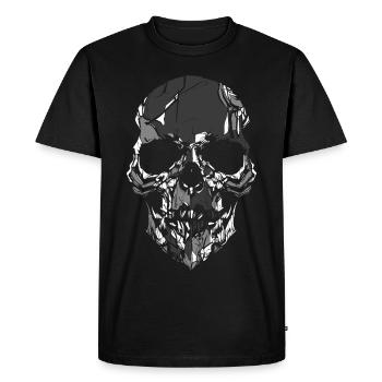 Crâne - T-shirt Premium bio Homme - noir - Devant - Nico (187cm)