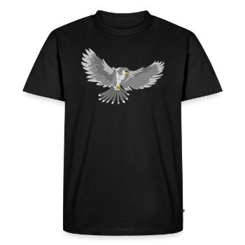 Oiseau de proie - T-shirt Premium bio Homme - noir - Devant - Nico (187cm)