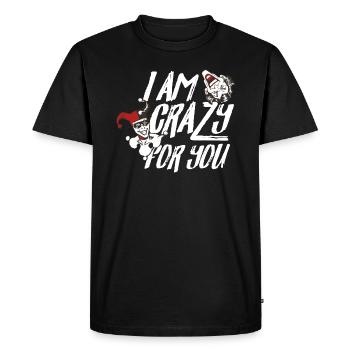 DC Comics Joker Harley Quinn Crazy For You Spruch - Männer Premium Bio T-Shirt - Schwarz - Vorne - Nico (187cm)