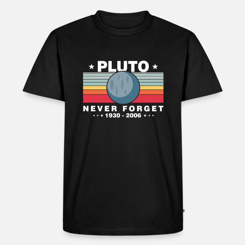 Pluto Zwerg Planet - Männer Premium Bio T-Shirt - Schwarz