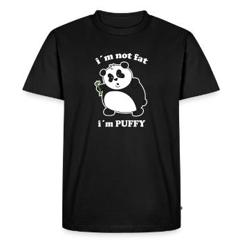 I am not fat panda - Men's Premium Organic T-Shirt - black - Front - Nico (187cm)