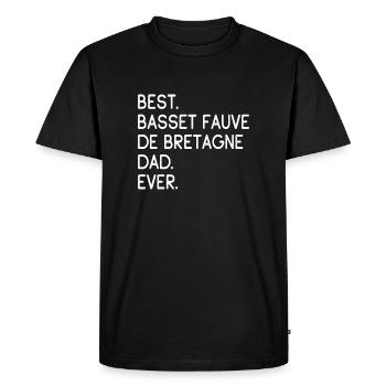 Basset Fauve de Bretagne - Men's Premium Organic T-Shirt - black - Front - Nico (187cm)