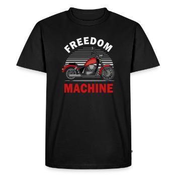 Motard moto Chopper - T-shirt Premium bio Homme - noir - Devant - Nico (187cm)