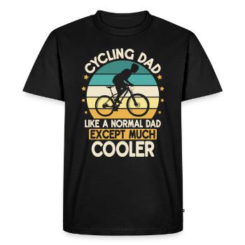 VÉLO DE MONTAGNE VÉLO DE MONTAGNE Papa - T-shirt Premium bio Homme - noir - Devant - Nico (187cm)