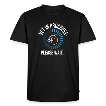 Vétérinaire en cours S’il vous plaît attendre la formation vétérinaire - T-shirt Premium bio Homme - noir - Devant - Nico (187cm)