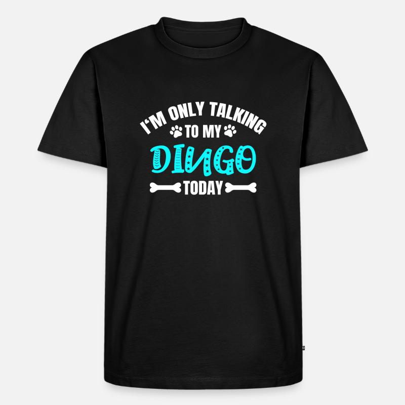 Dingo - Männer Premium Bio T-Shirt - Schwarz