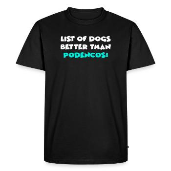 Podencos - T-shirt Premium bio Homme - noir - Devant - Nico (187cm)