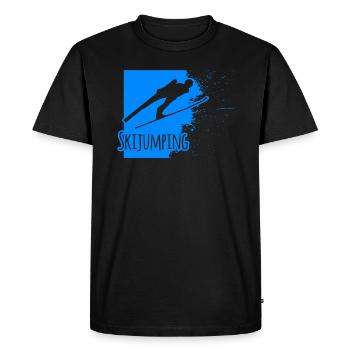 ski jumper - skijumper ski jumping ski jumping - Men's Premium Organic T-Shirt - black - Front - Nico (187cm)