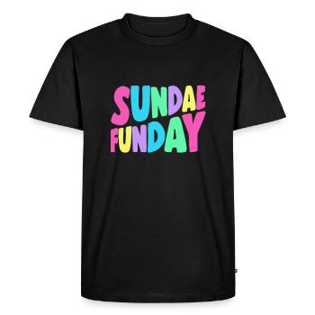Sundae Funday Gelato Dessert Popsicle Gift Idea - Men's Premium Organic T-Shirt - black - Front - Nico (187cm)