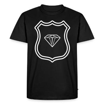 Armoiries du symbole du diamant - T-shirt Premium bio Homme - noir - Devant - Nico (187cm)