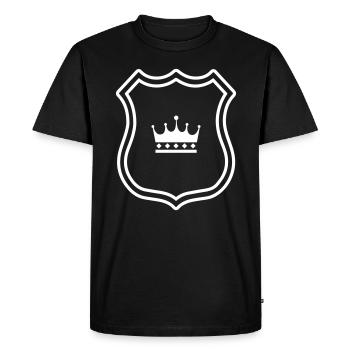 Armoiries de la couronne - T-shirt Premium bio Homme - noir - Devant - Nico (187cm)