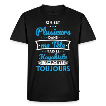 Plusieurs dans tête le Kayakiste l'emporte - T-shirt Premium bio Homme - noir - Devant - Nico (187cm)