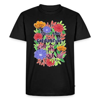 You are enough, just as you are - Men's Premium Organic T-Shirt - black - Front - Nico (187cm)