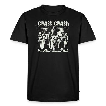 Rebel Clash Of Classes Resist Resistance - Men's Premium Organic T-Shirt - black - Front - Nico (187cm)